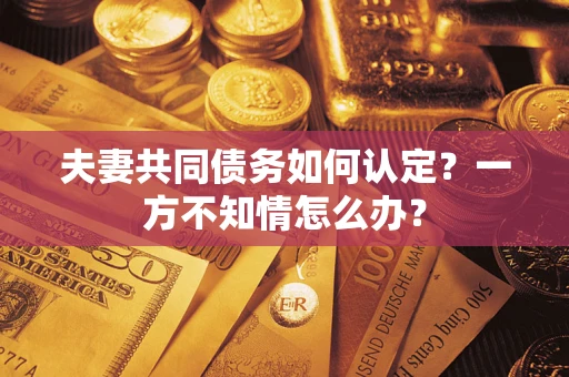 北京夫妻共同债务如何认定？一方不知情怎么办？