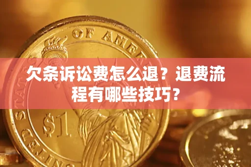 北京欠条诉讼费怎么退？退费流程有哪些技巧？