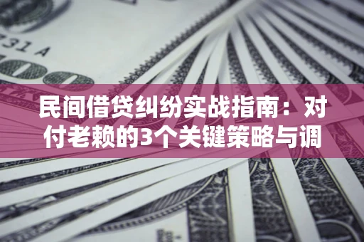 北京民间借贷纠纷实战指南：对付老赖的3个关键策略与调解盲区解析